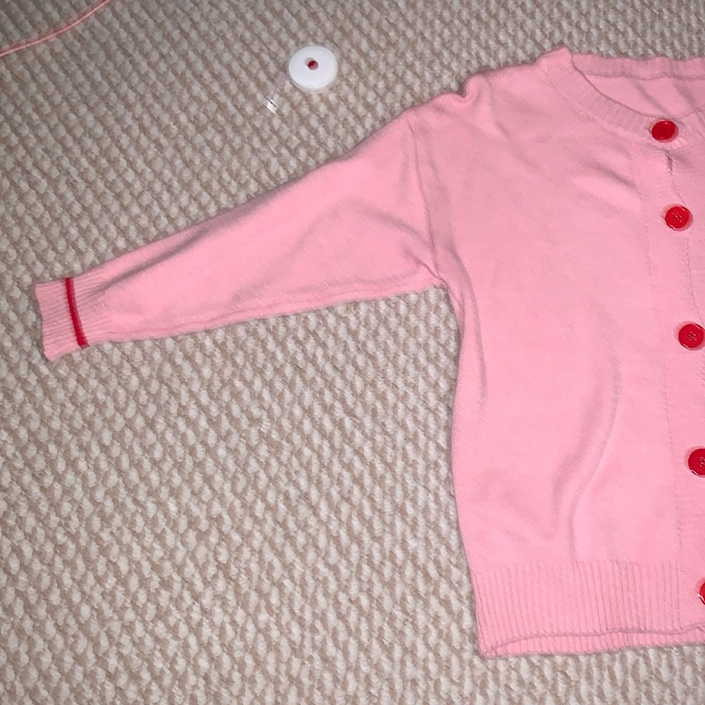 Pink Heart Cardigan ~ SMALL - Picture 5 of 9